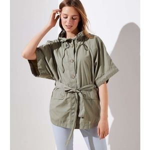 Hooded poncho jacket